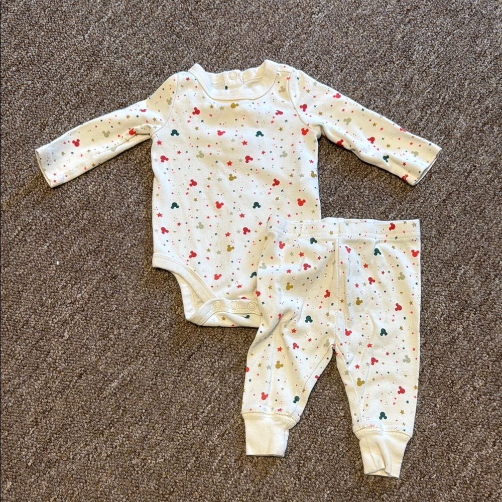 Disney Baby One piece and Pants Set 3/6 month